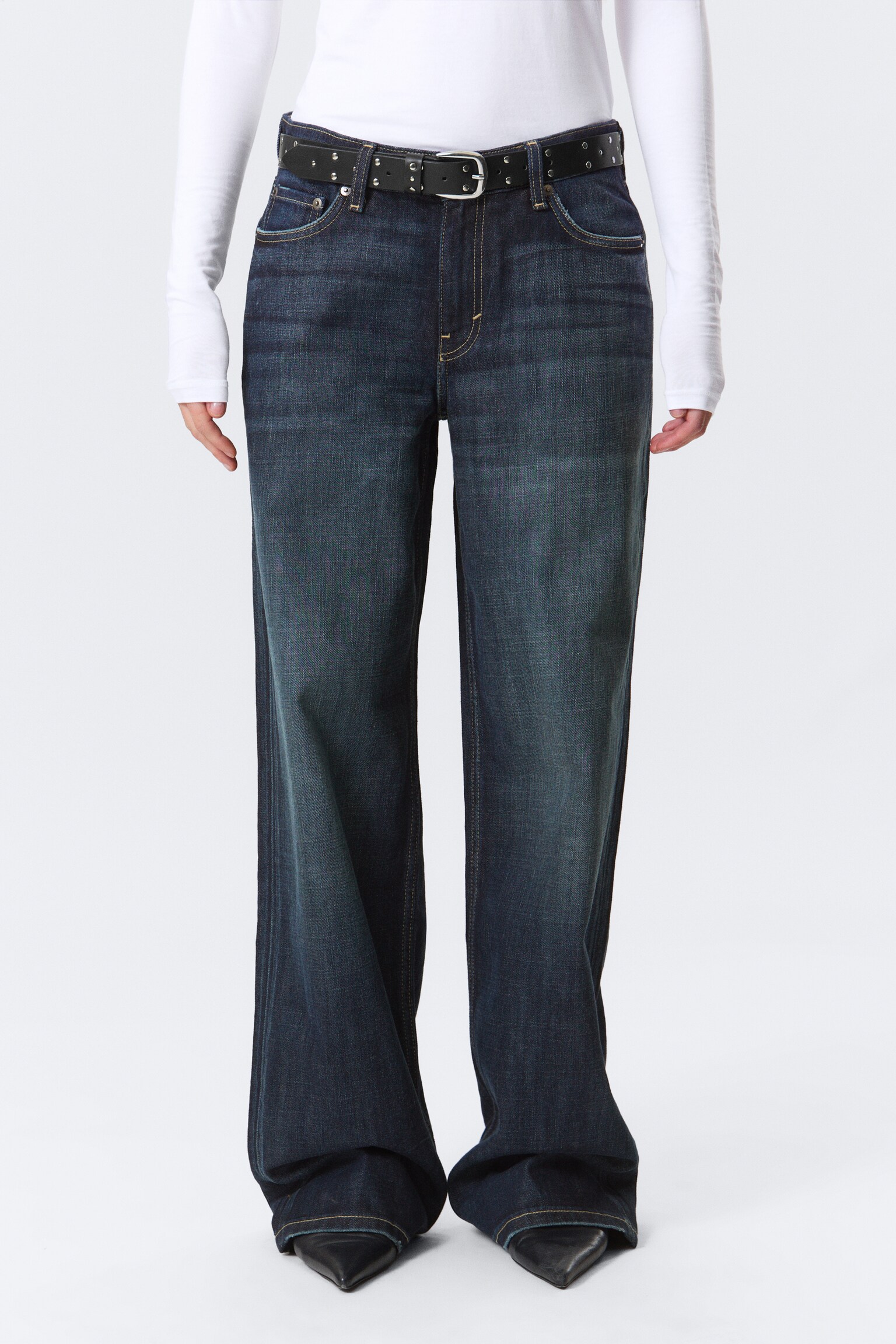 Ample Low Rise Loose Wide Leg Jeans - Deep Sea Blue - Dark Blue/Risso Black - Black/Baltic Blue - Dark Blue/Ink Black - Black/Gasoline Blue - Medium Blue/Snow Blue - Light Blue/Blue Stream - Medium Blue/Mine Grey - Dark Grey/Blue One - Medium Blue/Lip Blue - Light Blue/Lake Blue - Dark Blue/Mine Blue - Medium Blue/Cyan Dust - Medium Blue/Ice Blue - Light Blue - 4