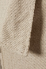 Ecru - Relaxed Linen Blend Short Sleeve Shirt - 1