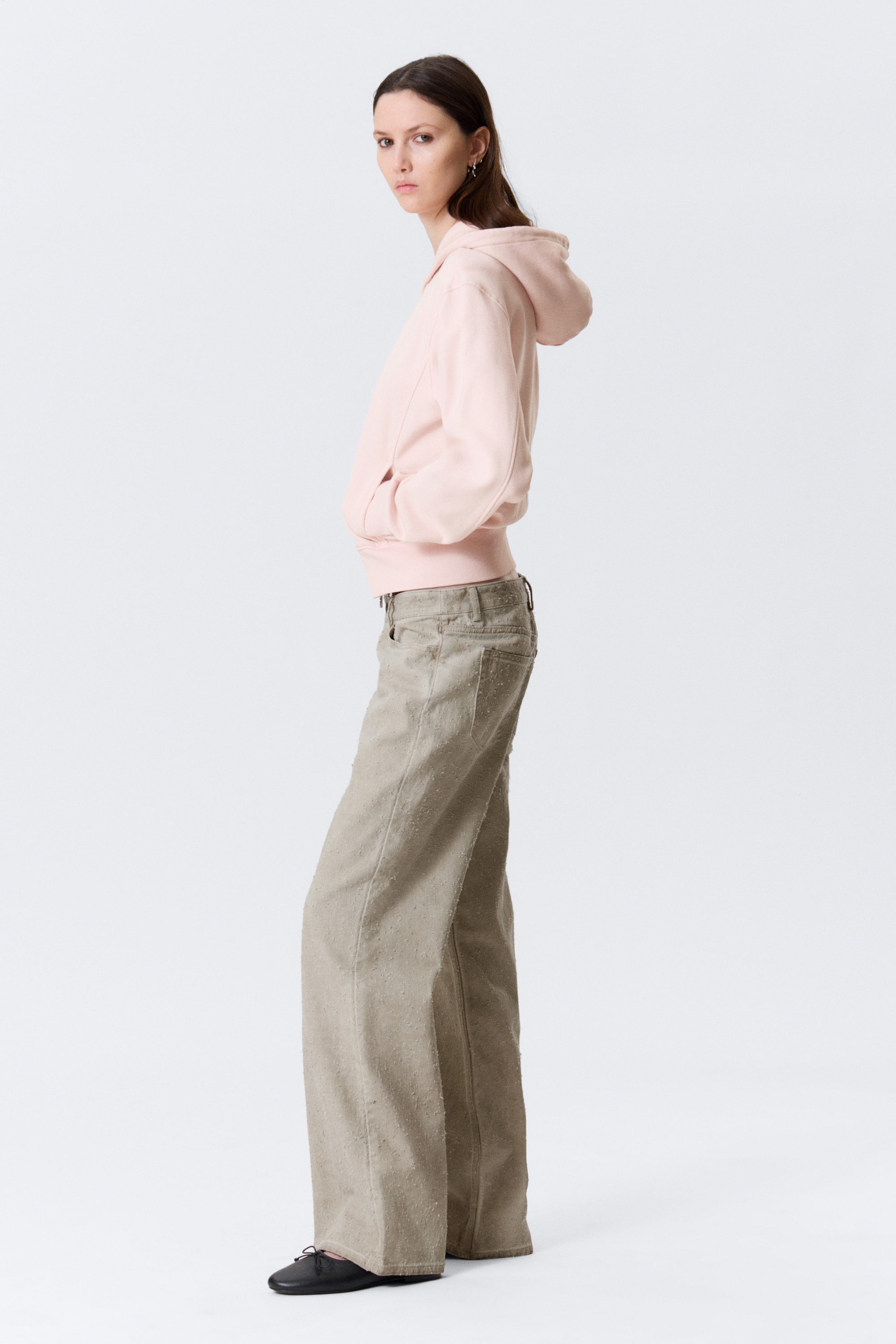 Light Mole - Low Rise Loose Bootcut Trousers - 3