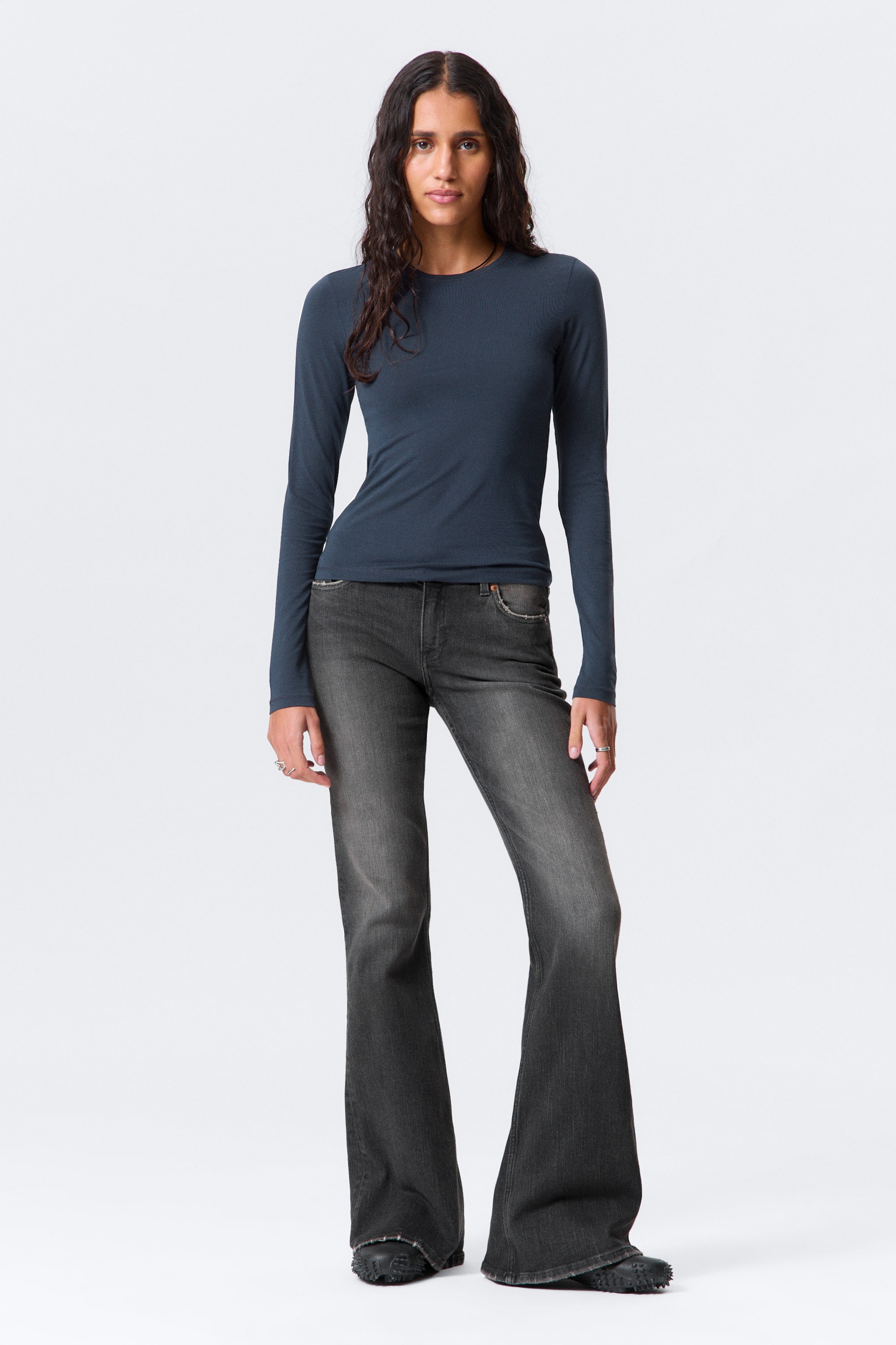 Dark Dusty Blue - Slim Fitted Long Sleeve - 2