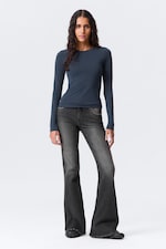 Dark Dusty Blue - Slim Fitted Long Sleeve - 1