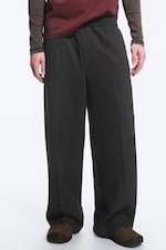 Black - Loose baggy pleated suit trousers - 2