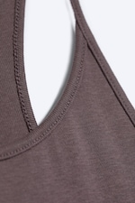 Dusty Plum - Maxikleid aus Jersey mit Racerback-Rücken - 1