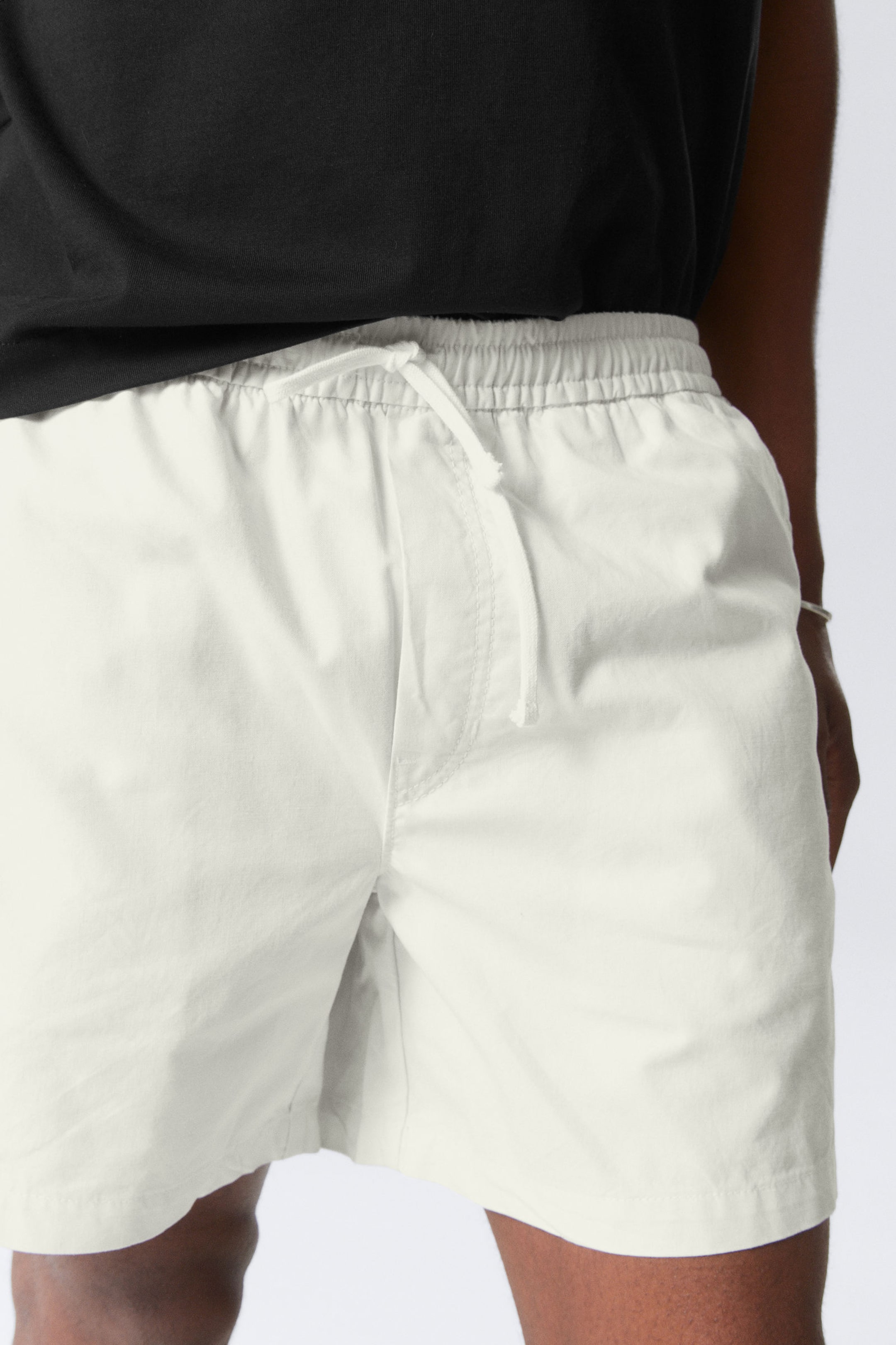 Dusty White - Regular Oxford Shorts - 2