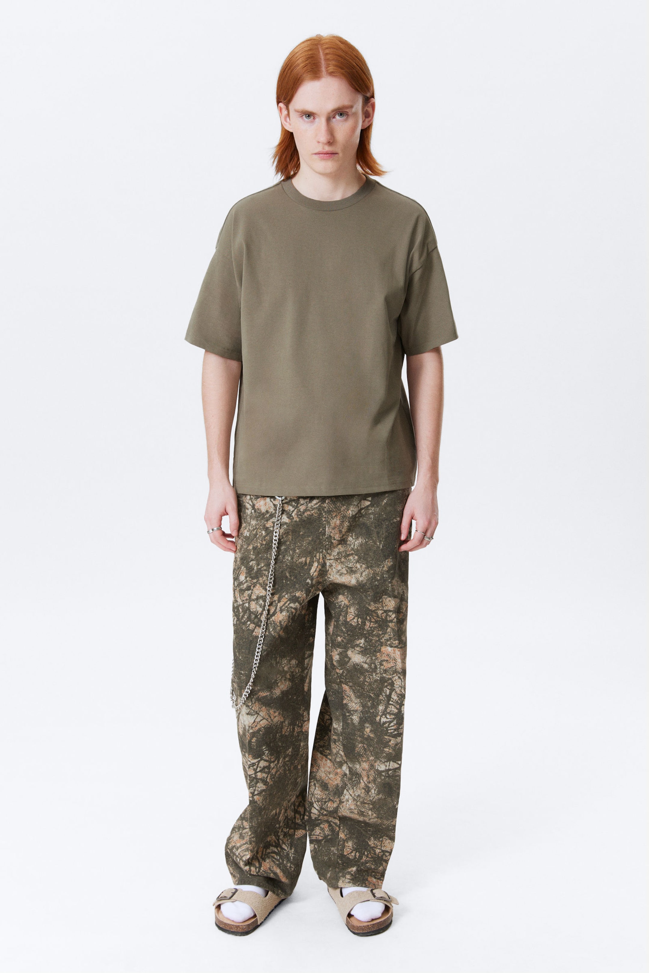 Khaki Green - Great Boxy Heavyweight T-Shirt - 2
