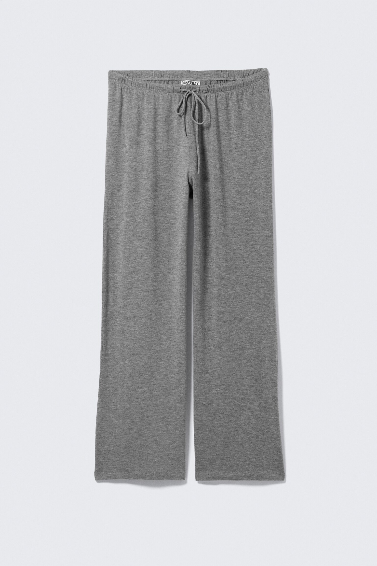 Wide-Leg Pull-On Lyocell Trousers - Grey Melange/Black & Grey Stripes/Grey & White Stripes - 2