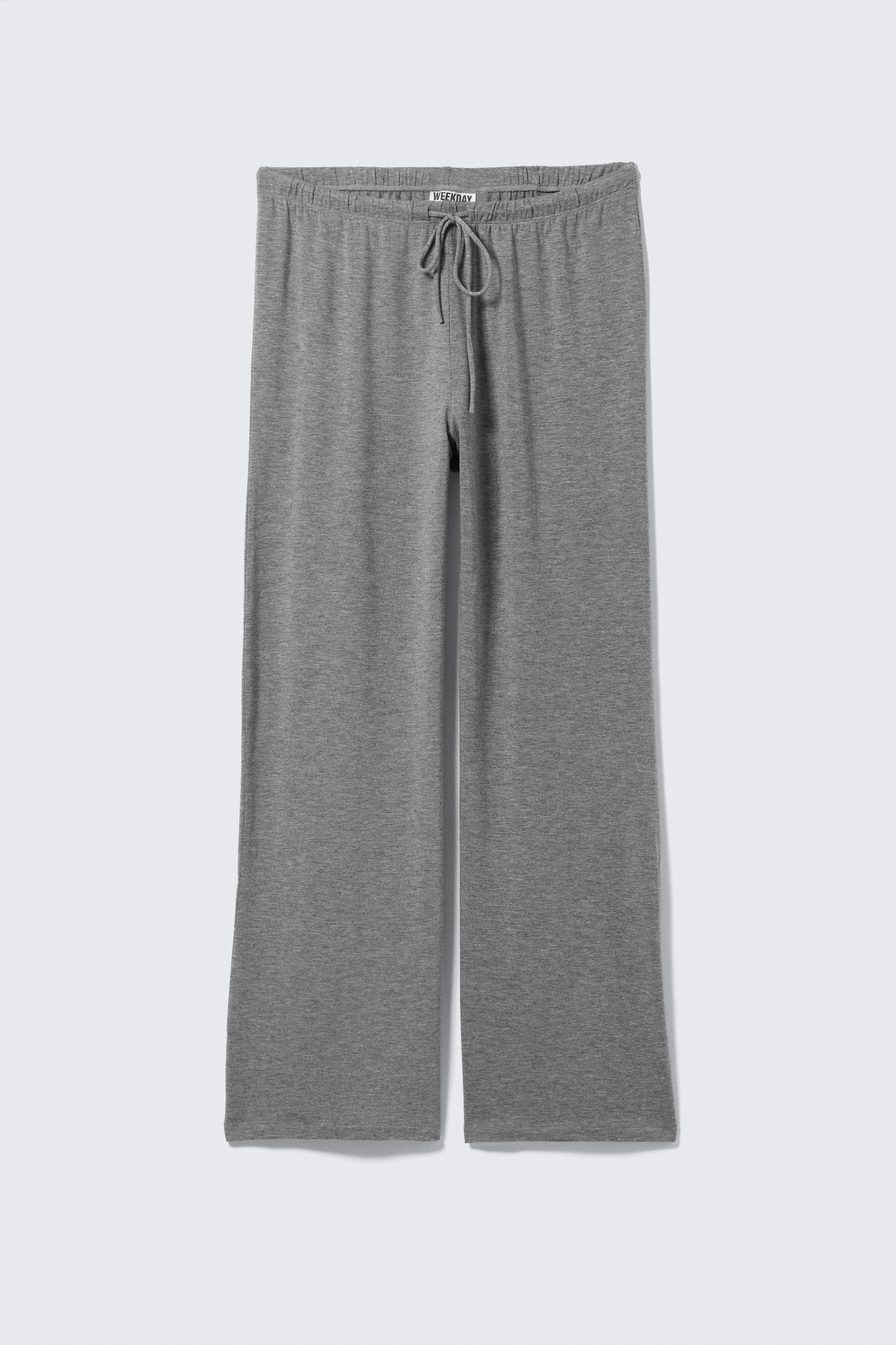 Grey Melange - Wide-Leg Pull-On Lyocell Trousers - 4