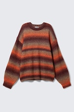 Orange Space Dye - Loose Fit Space-Dyed Knitted Sweater - 0