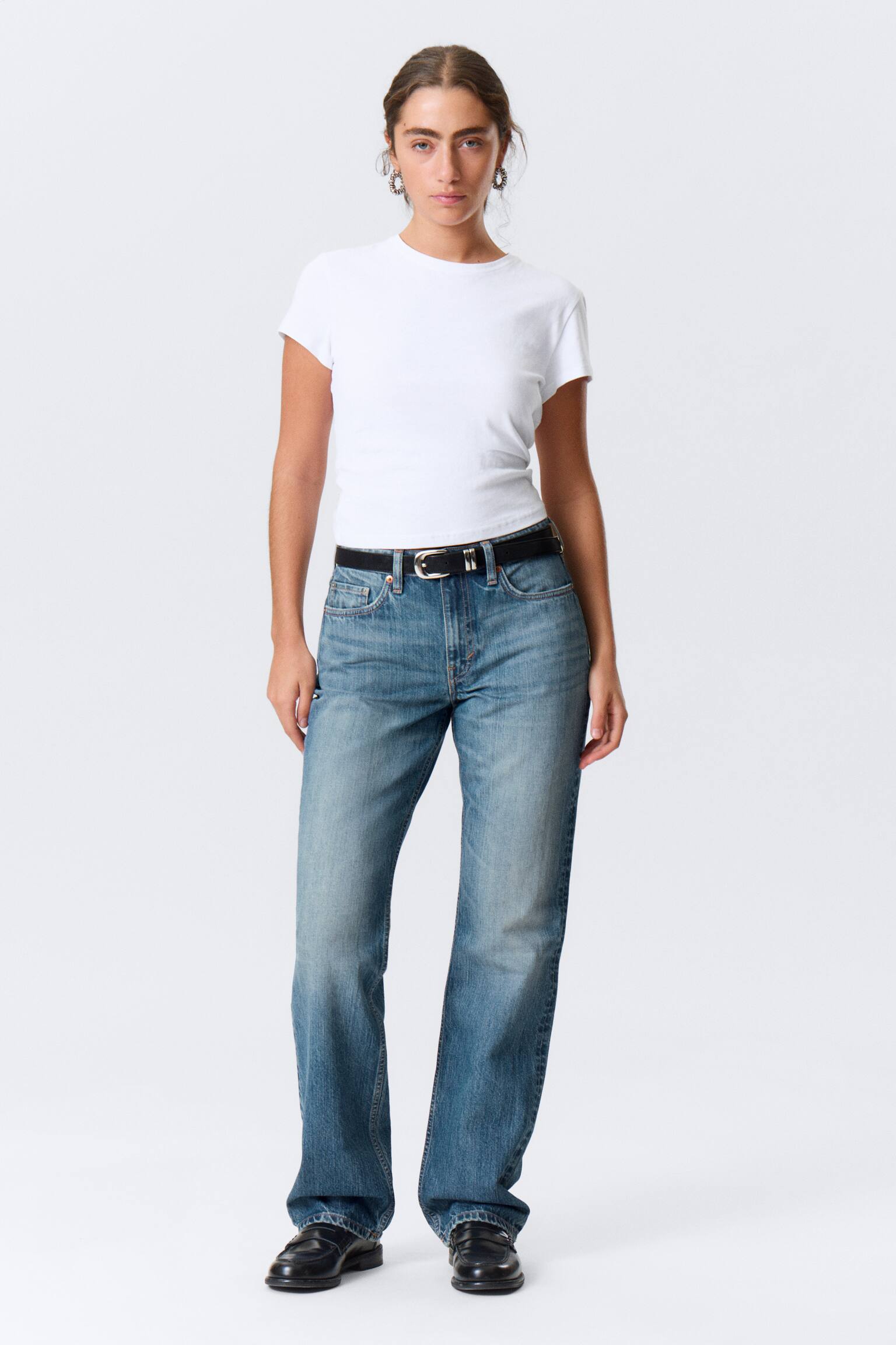 Laika Mid Rise Regular Straight Jeans - Radio Blue - Medium Blue/Black Rinse - Black/Eighteen Blue - Medium Blue/Dream Blue - Light Blue - 1