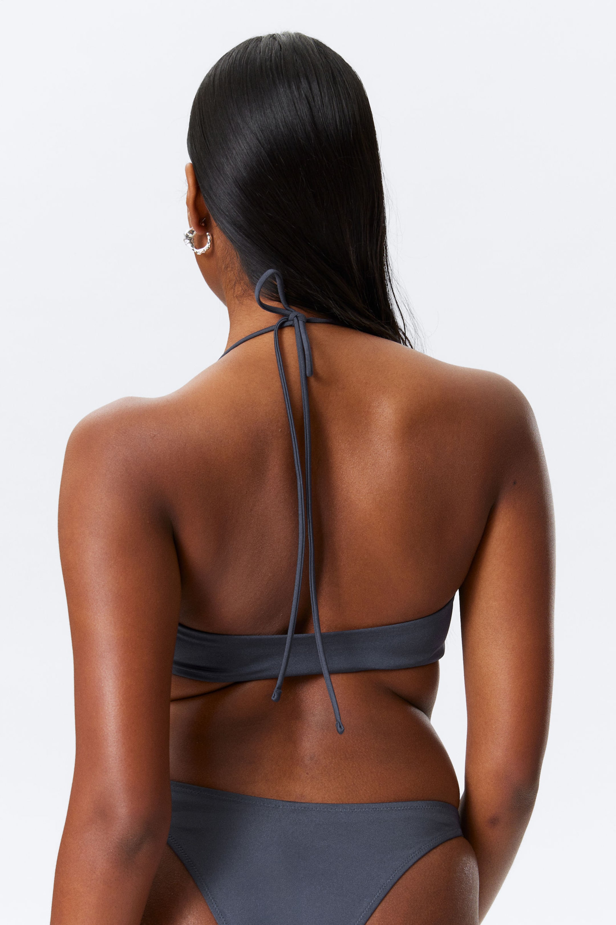 Dunkelblau - Neckholder Bikini-Oberteil - 3