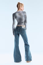 Blue Tide - Dark Blue - LENI LOW RISE FLARED SKINNY JEANS - 2