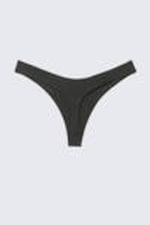 Dark Grey - V-Shaped Ribbed Bikini Thong - 5