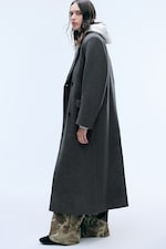 Dark Grey Melange - LOGAN DOUBLE-BREASTED WOOL-BLEND COAT - 4