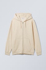 Avoine chiné - Sweat à capuche zippé classique - 0