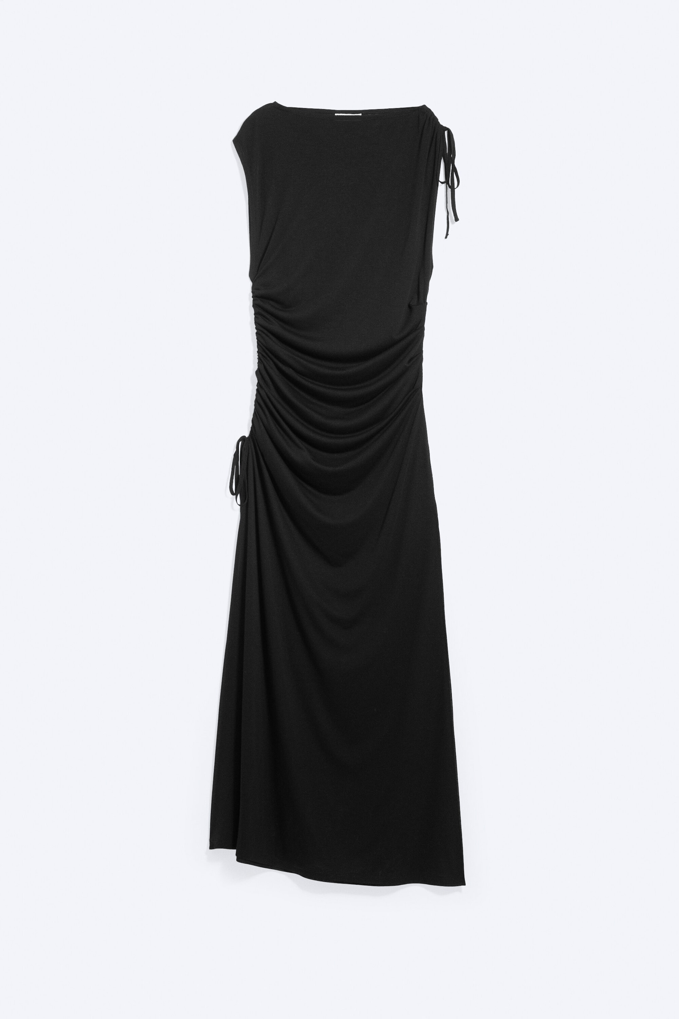 Schwarz - Ärmelloses Maxikleid mit U-Boot-Ausschnitt - 3