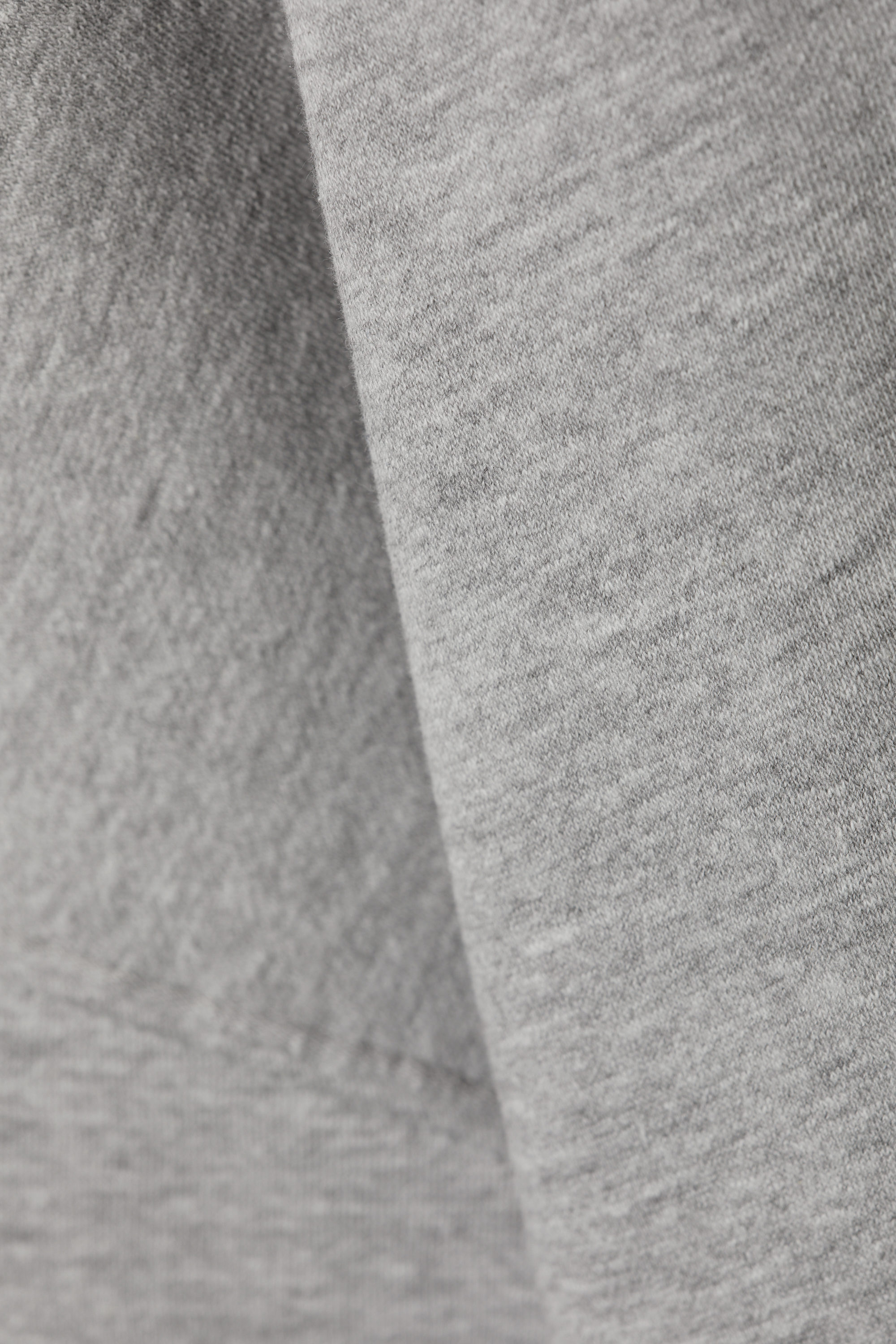 Grey Melange - Oversized Heavy Cotton Fleece Hoodie - 2