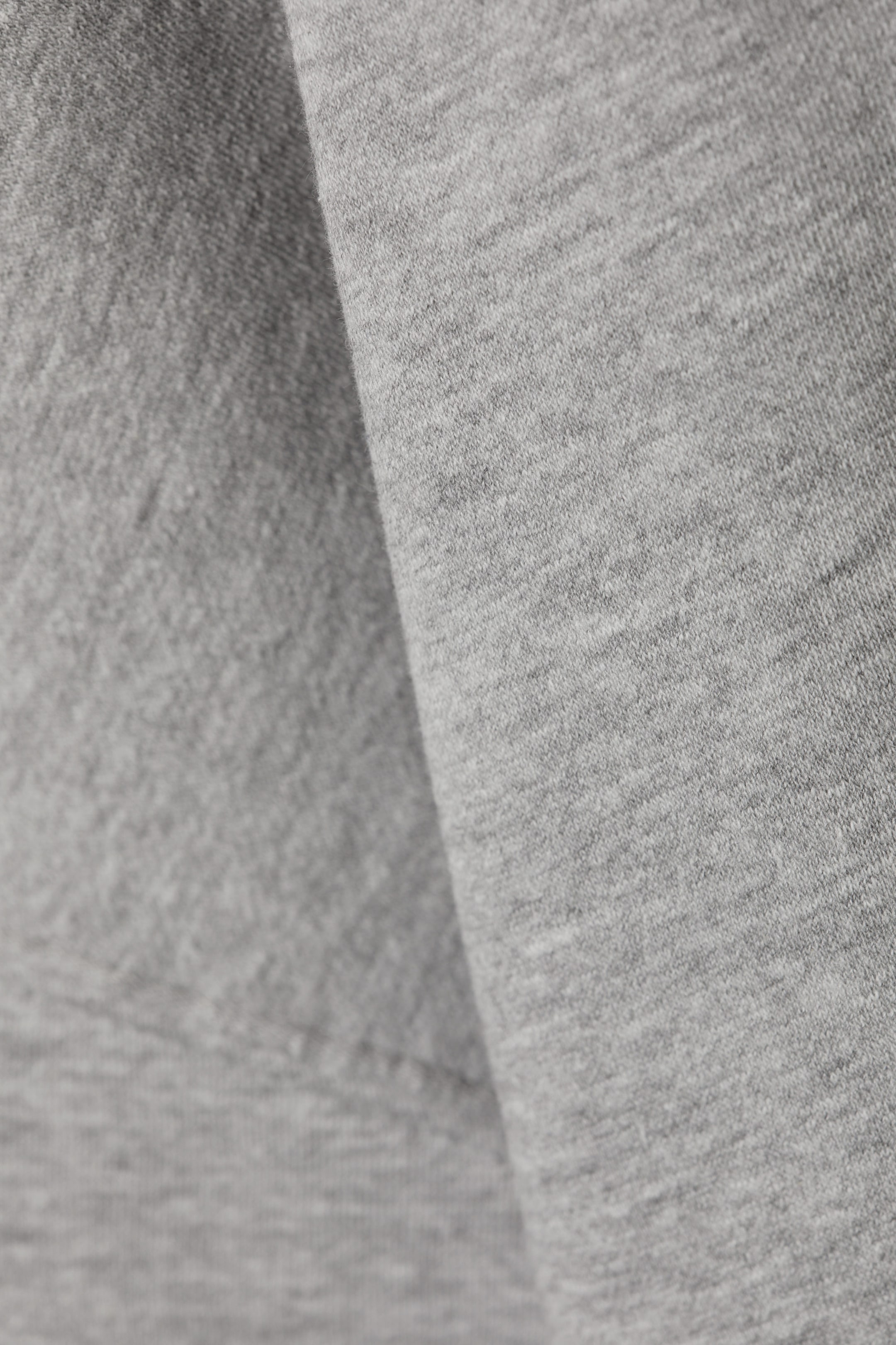 Grau meliert - Oversized Hoodie aus schwerem Baumwollfleece - 2