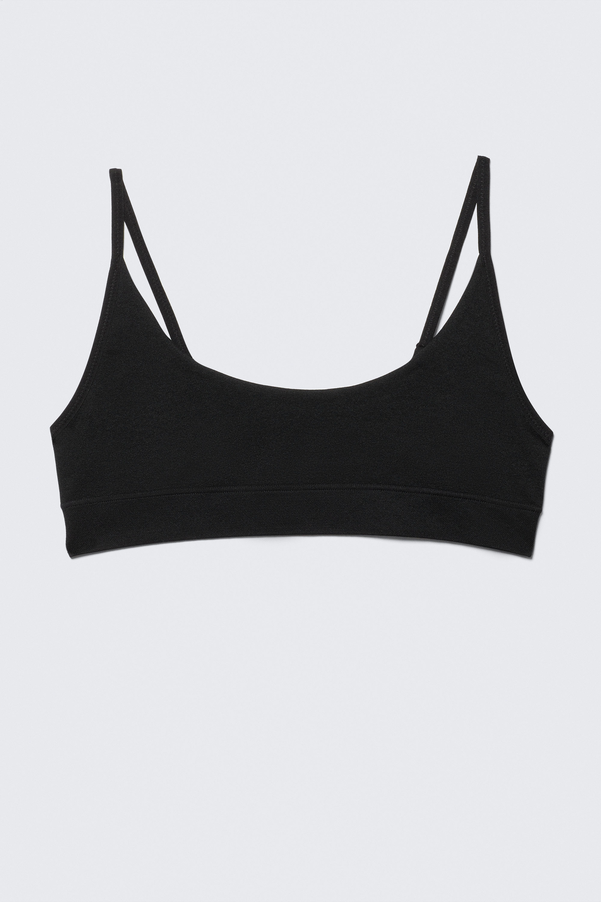 Black - Soft Seamless Scooped Bra - 4