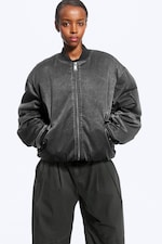 Washed Black – Zwart - Oversized gewatteerd pilotenjack - 3
