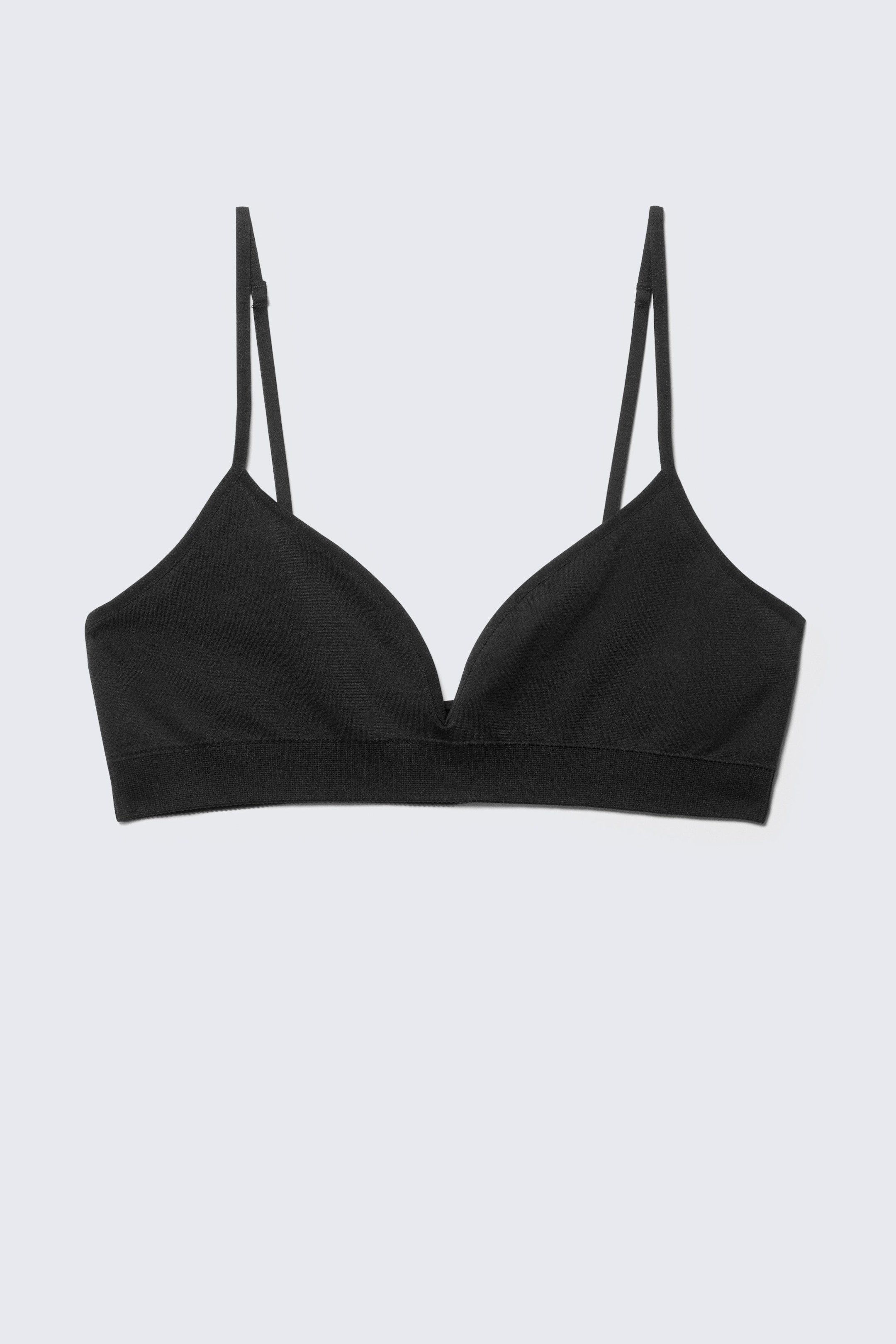 Black - Cat Soft Seamless Triangle Bra - 0