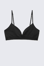 Black - Cat Soft Seamless Triangle Bra - 0