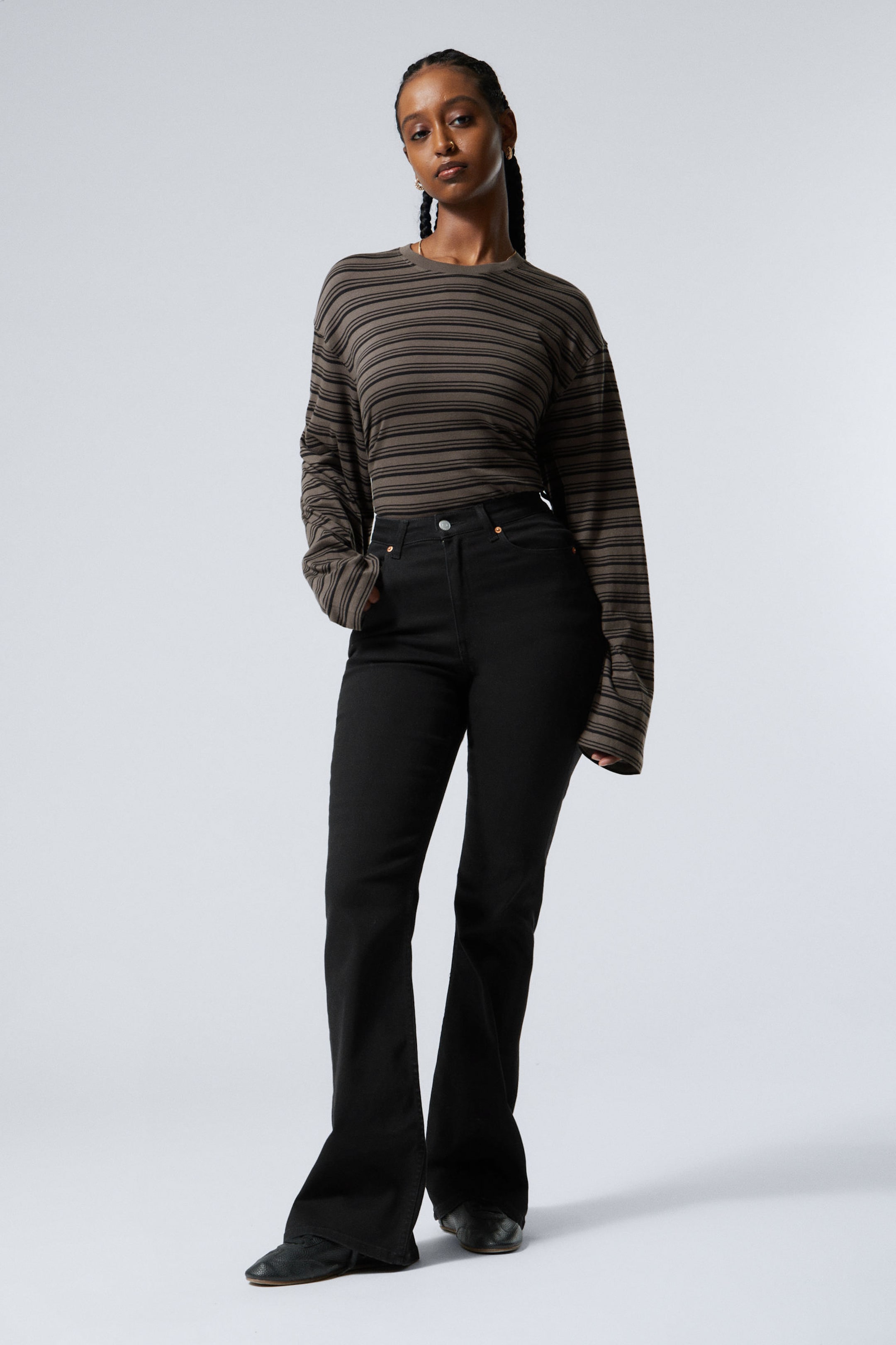 #272628 - Glow Curve High Waisted Regular Flared Leg Jeans - 1