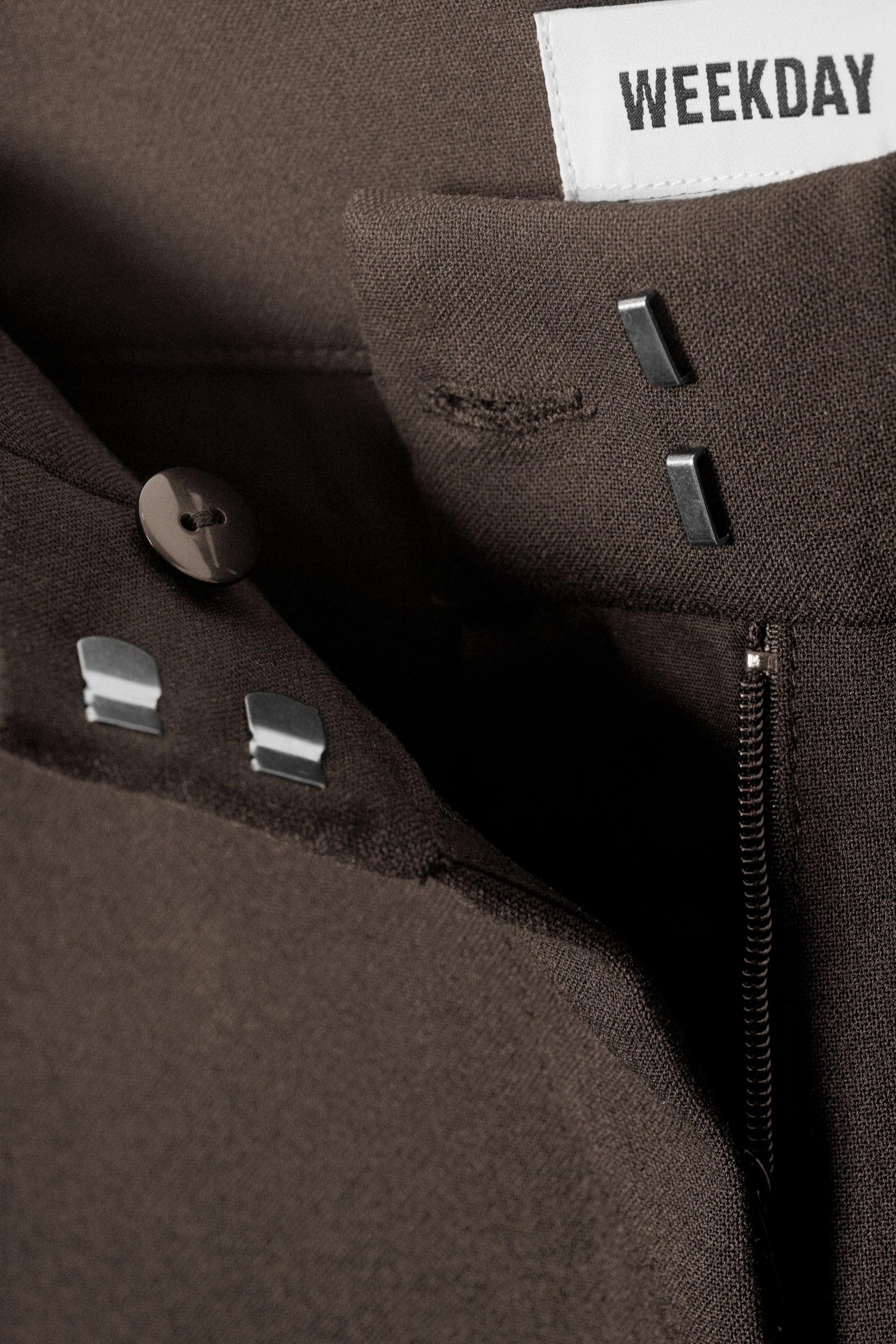 Dark Brown - Cami Flared Tailored Trousers - 1