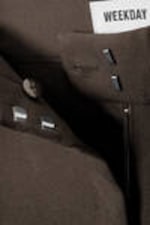 Dark Brown - Cami Flared Tailored Trousers - 1