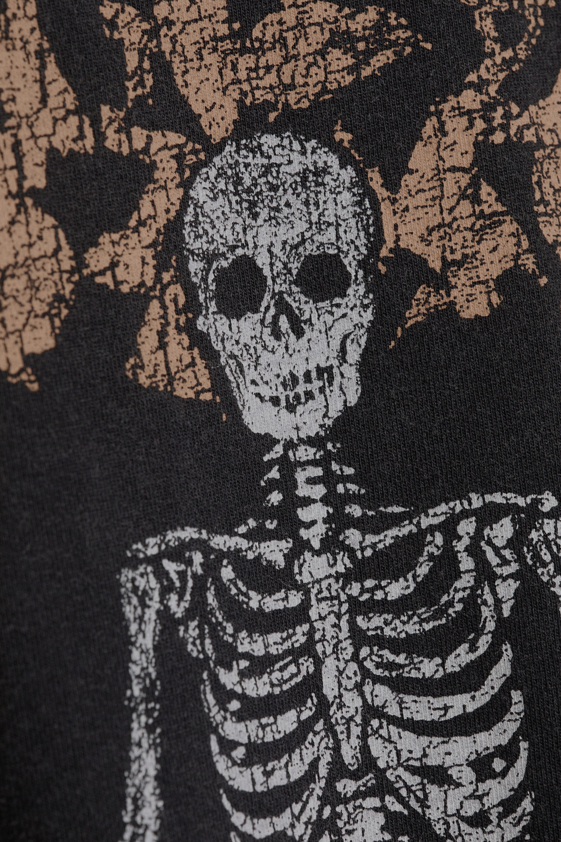 Black - Printed - Oversized Boxy Graphic T-Shirt - 4