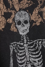 Black - Printed - Oversized Boxy Graphic T-Shirt - 4