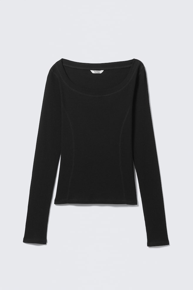 Top a maniche lunghe - Nero/Yellow Blurred Stains - 1