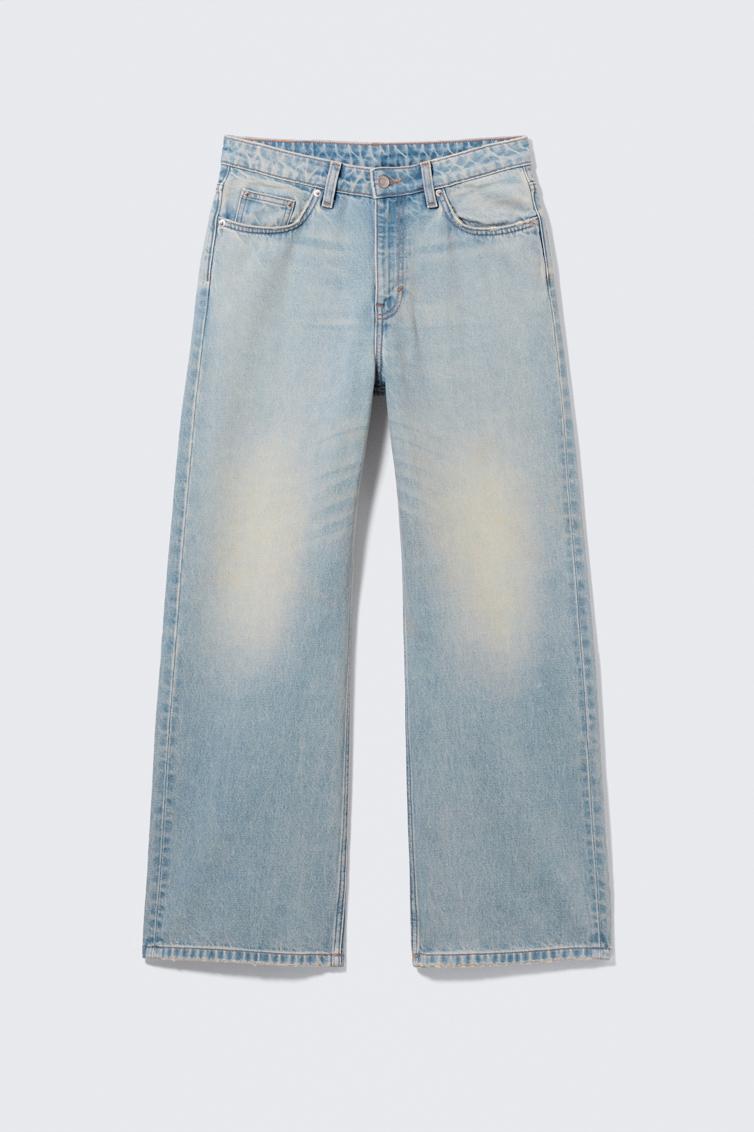 Jeans Missy loose a vita bassa con straight leg - Broken Blue - Azzurro/Lavaggio blu – Blu scuro/Bianco sporco - Bianco/Blue Horses – Blu medio/Nero deciso – Nero - 2