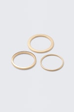 Golden - 3-pack Minimal Steel Rings - 0