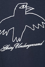 Dark Blue - Underground Bird - Avslappet t-skjorte med grafisk trykk - 1