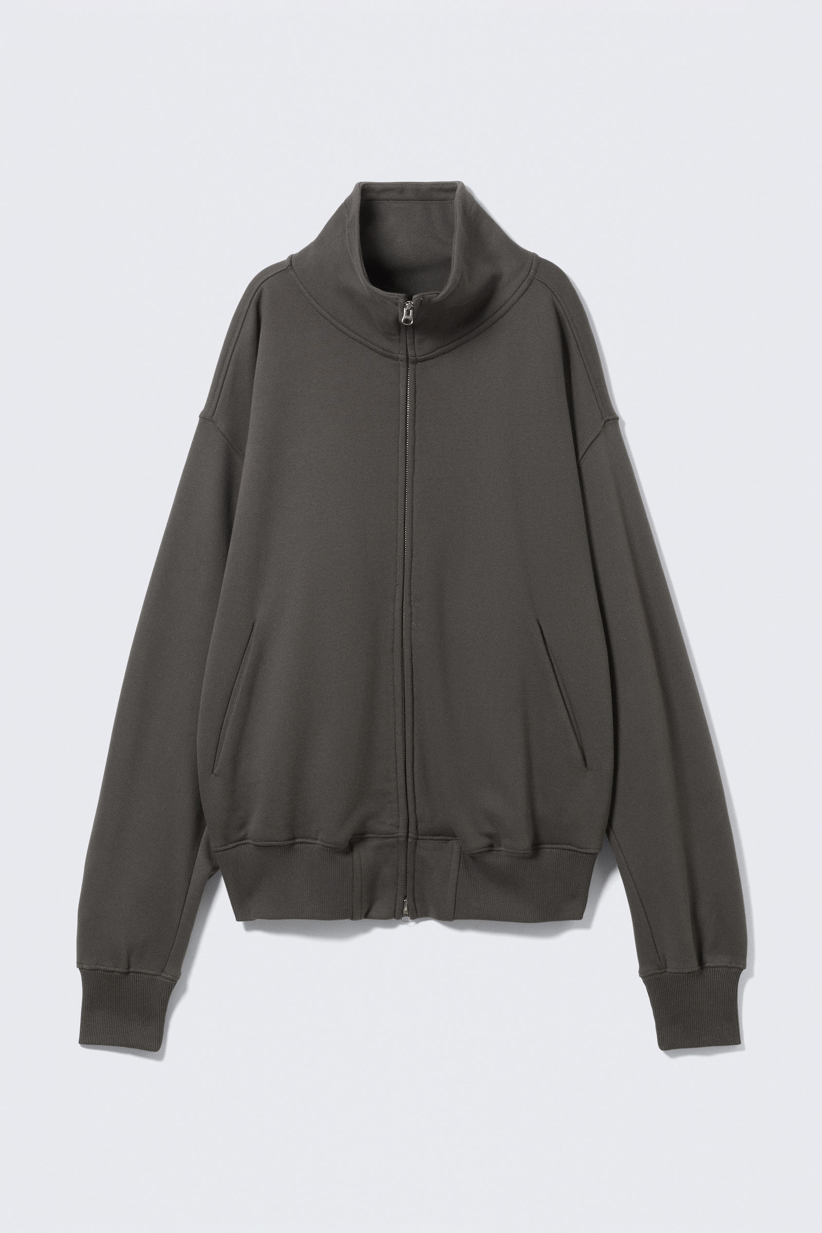 Heavyweight Funnel Neck Zip Sweater