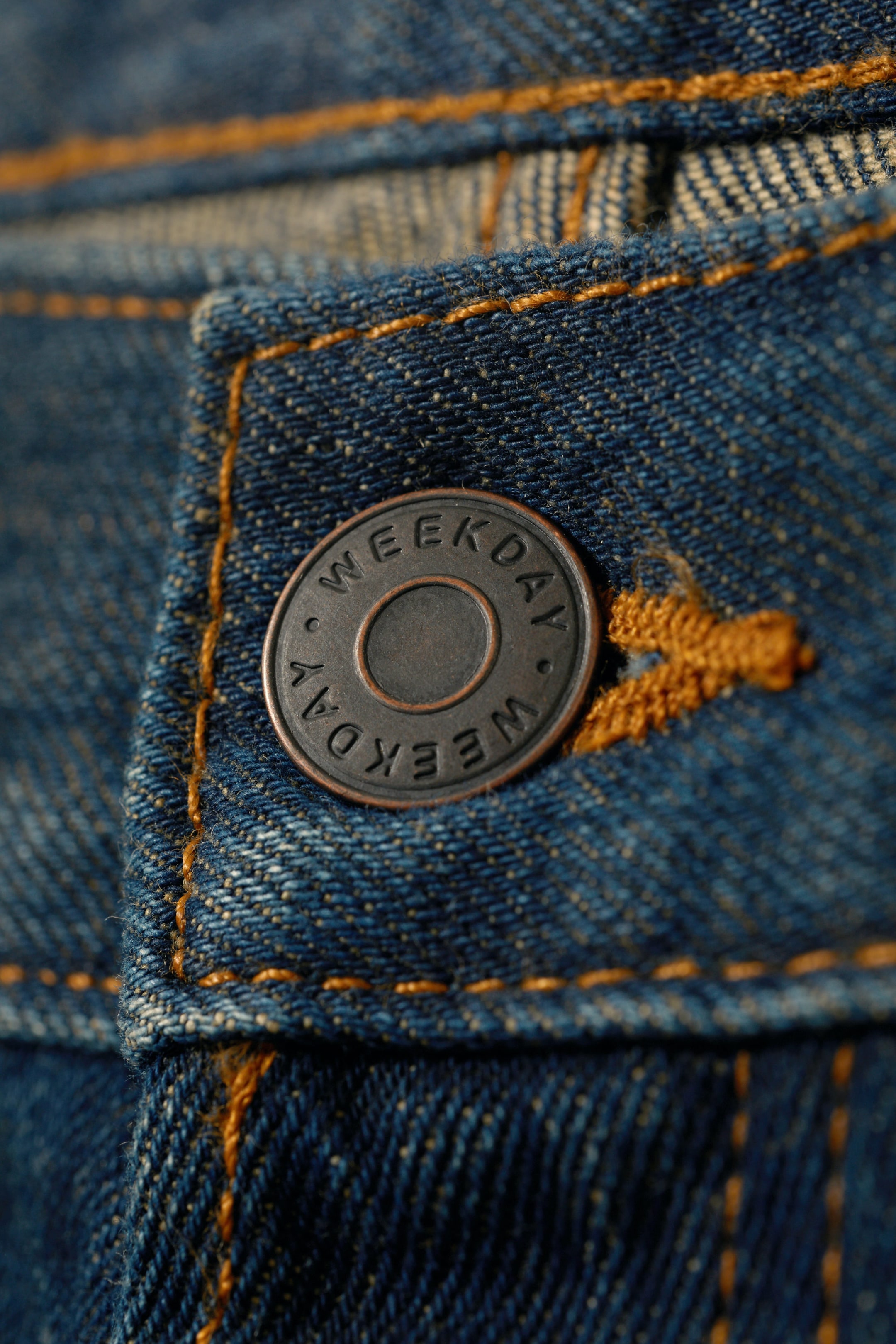 Bleu marais - Jean baggy ample taille mi-haute unisexe Astro - 2