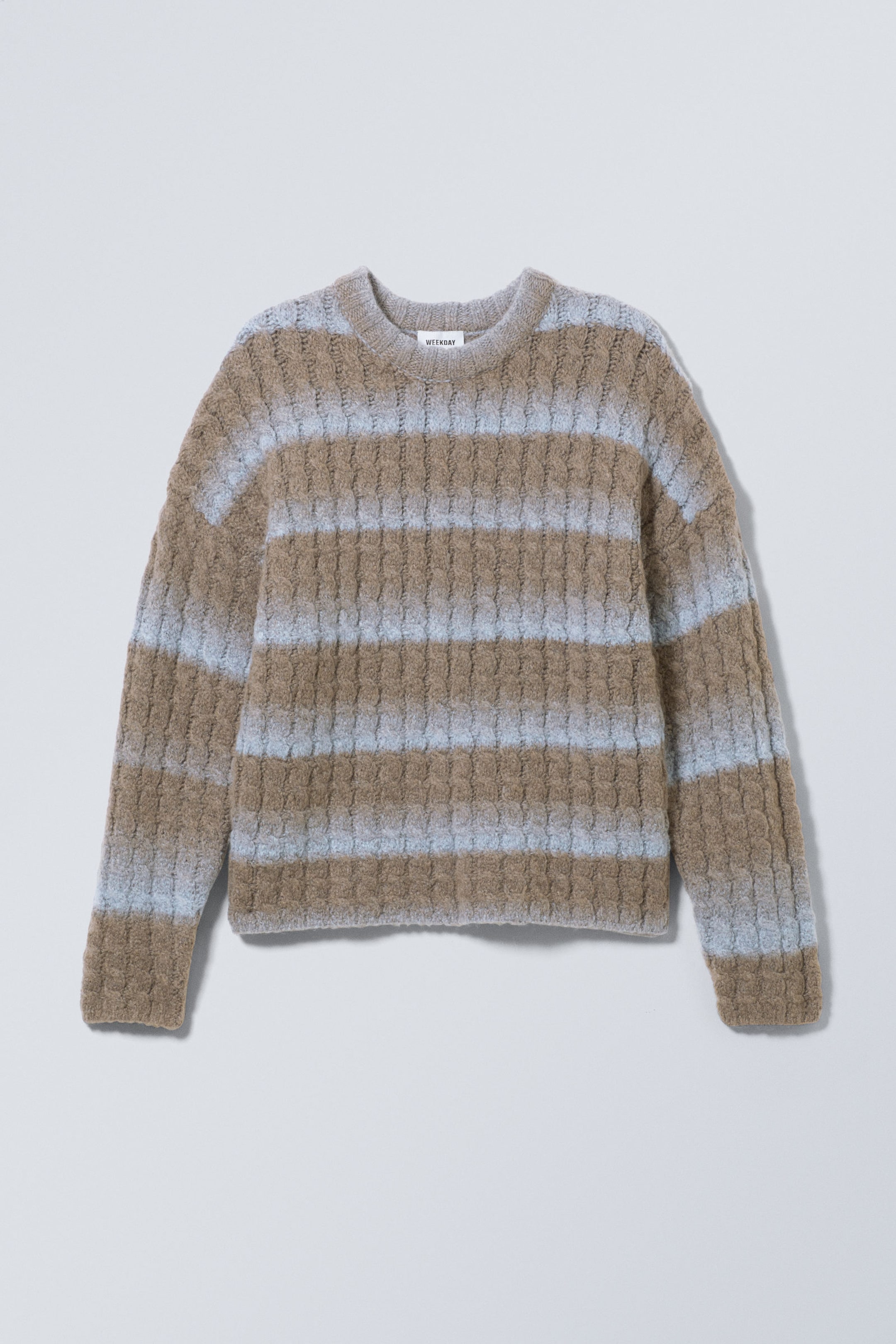Mole & Blue Fade Stripes - Connor Wool Blend Sweater - 0
