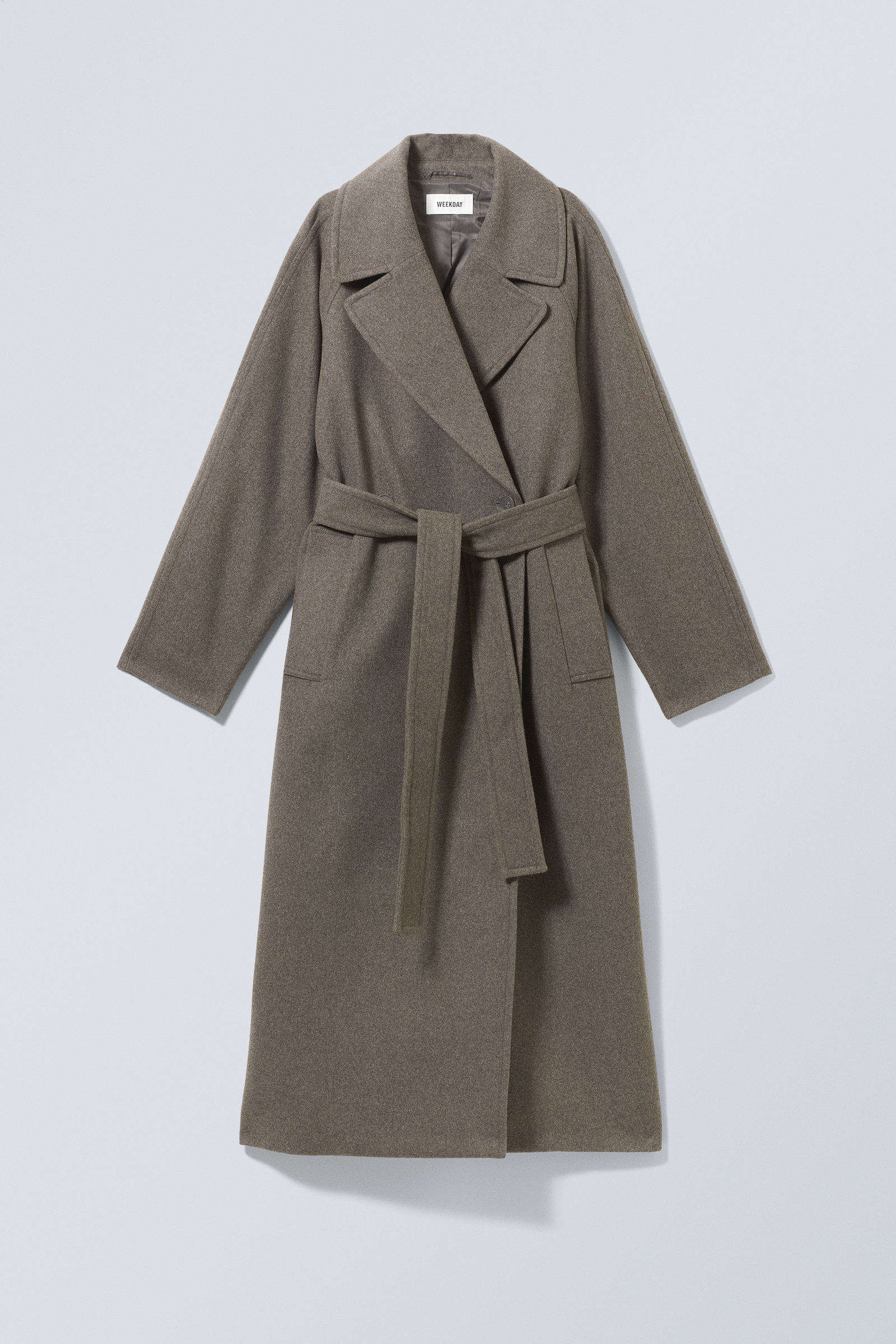 Weekday Kia polyester brushed long coat in plaid - MULTI | ASOS