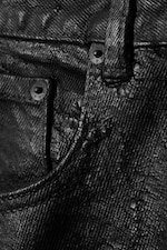 Black - Cracked Loose Fit Barrel Leg Jeans - 6