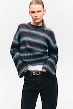 Striped Turquoise - Gebreide trui - Loose Fit - 2