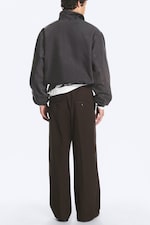 Dark Brown - Emil Loose Fit Chino Trousers - 4