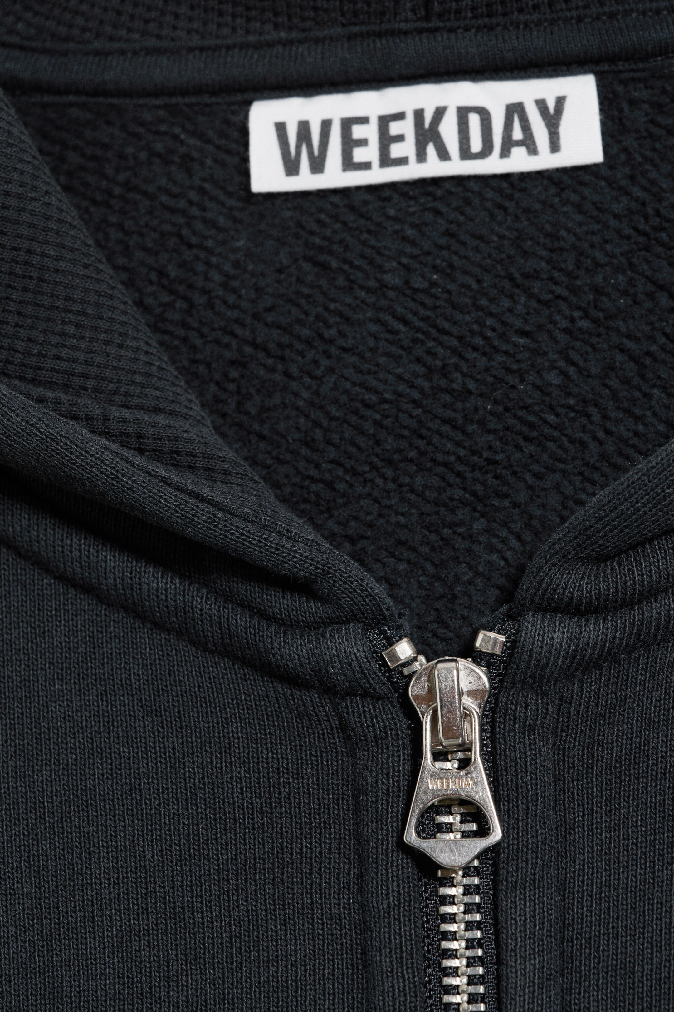 Washed Dark Blue - Relaxed Raglan Zip Hoodie - 5