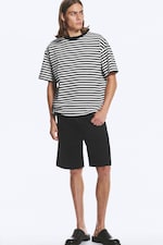 Striped White/Black - LOOSE FIT T-SHIRT - 2