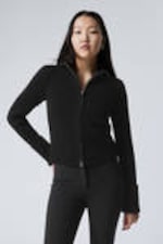 Schwarz - Strickjacke mit Reißverschluss Winona - 0