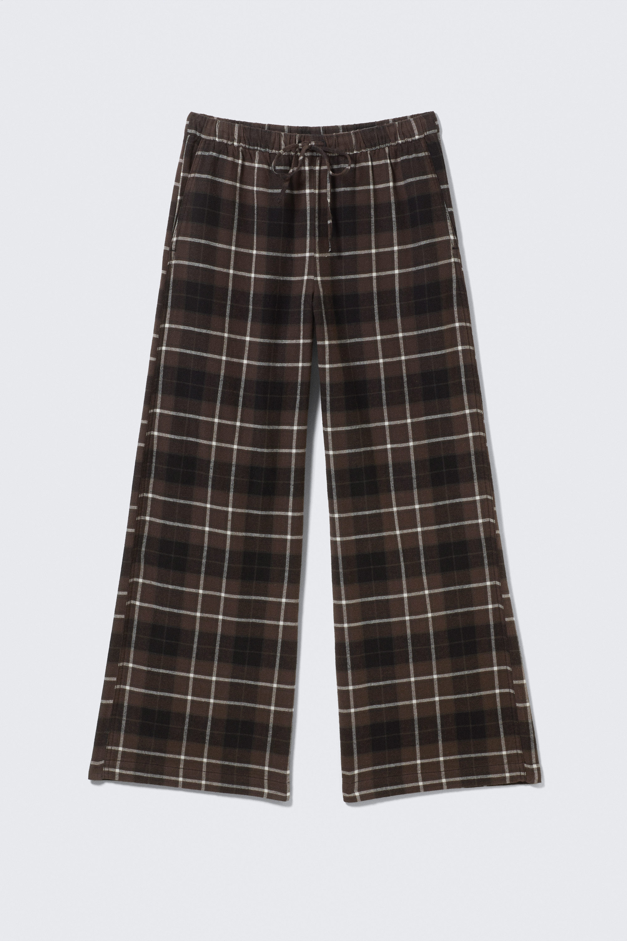 Rutig brun - Pyjamasbyxor i flanell - 3