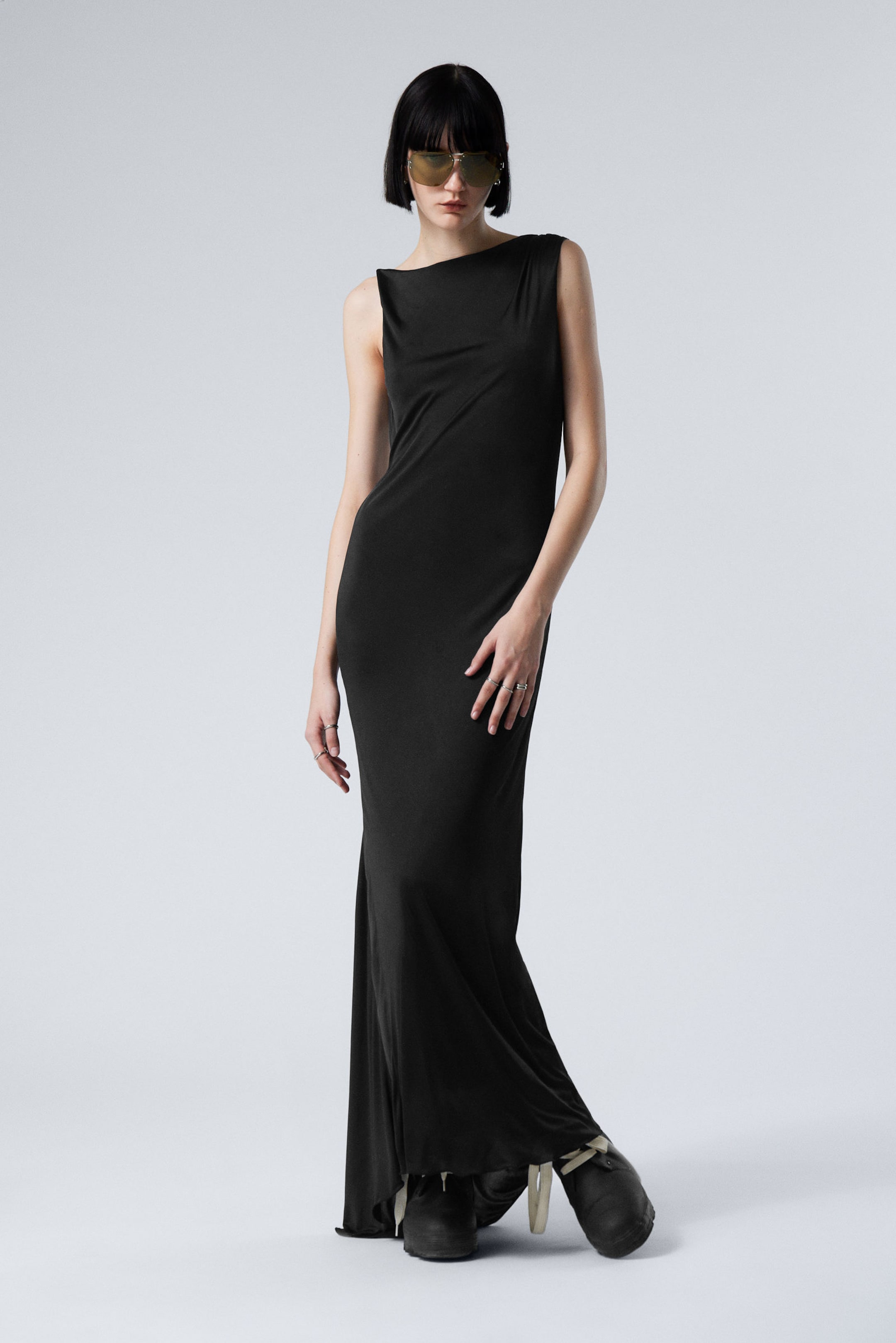 #272628 - Ärmelloses, drapiertes Maxikleid - 2