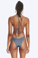 Dusty Blue - Shimmer - Brazilian Mini Bikini Bottom - 2