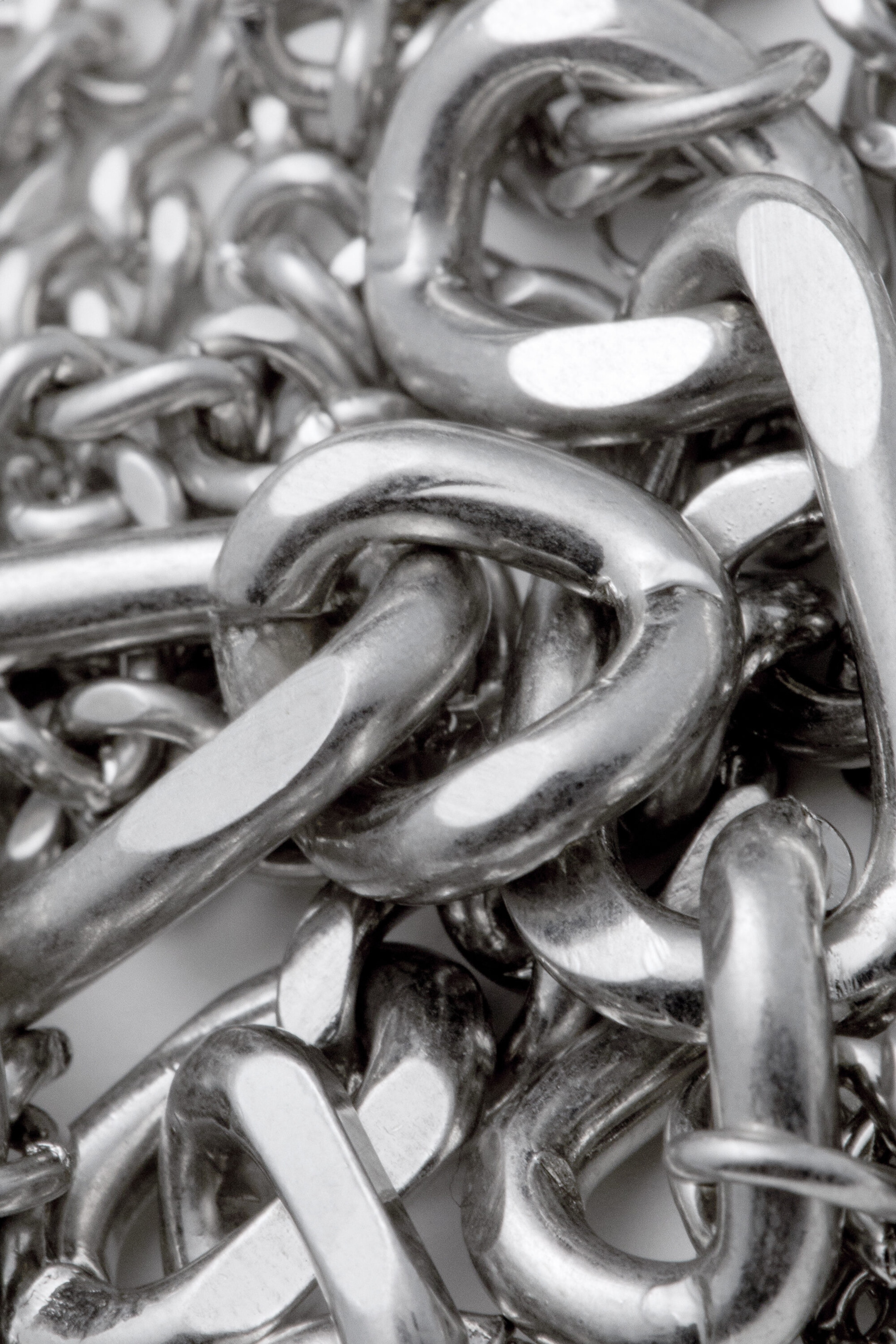 Grey Silver - Curb chain necklace - 3