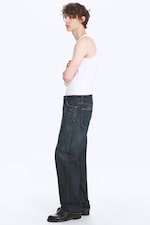 Deep Ocean Blue – mørkeblå - Galaxy løs og rett jeans med mellomhøy midje - 2