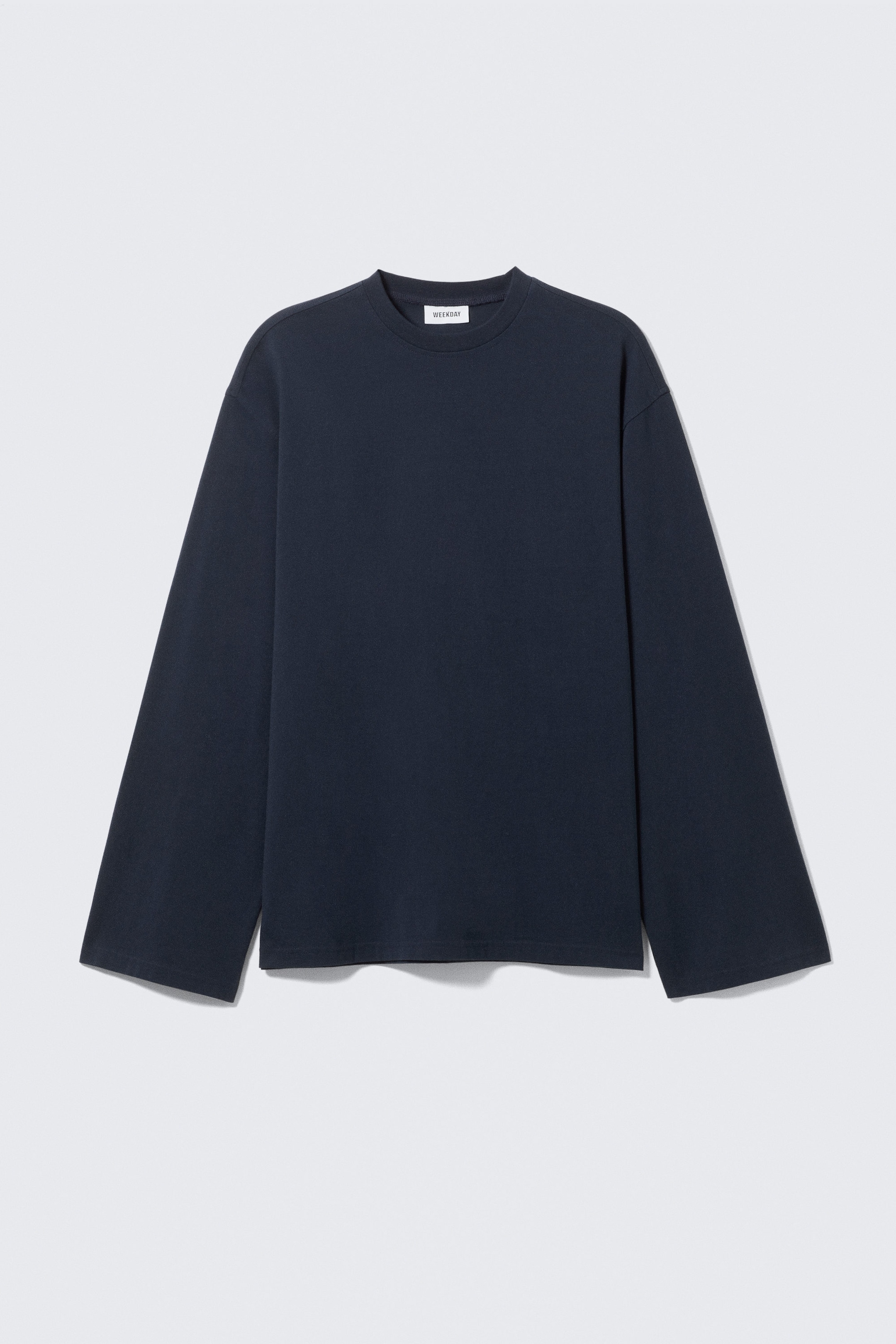 Dark Navy Blue - Oversized Long Sleeve T-shirt - 3